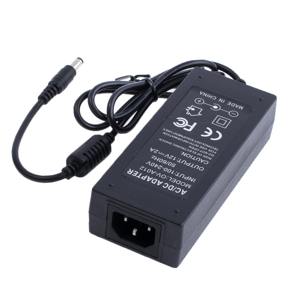 Блок живлення настільний 24W 12V, роз'єм:2.5x5.5mm OV-A012