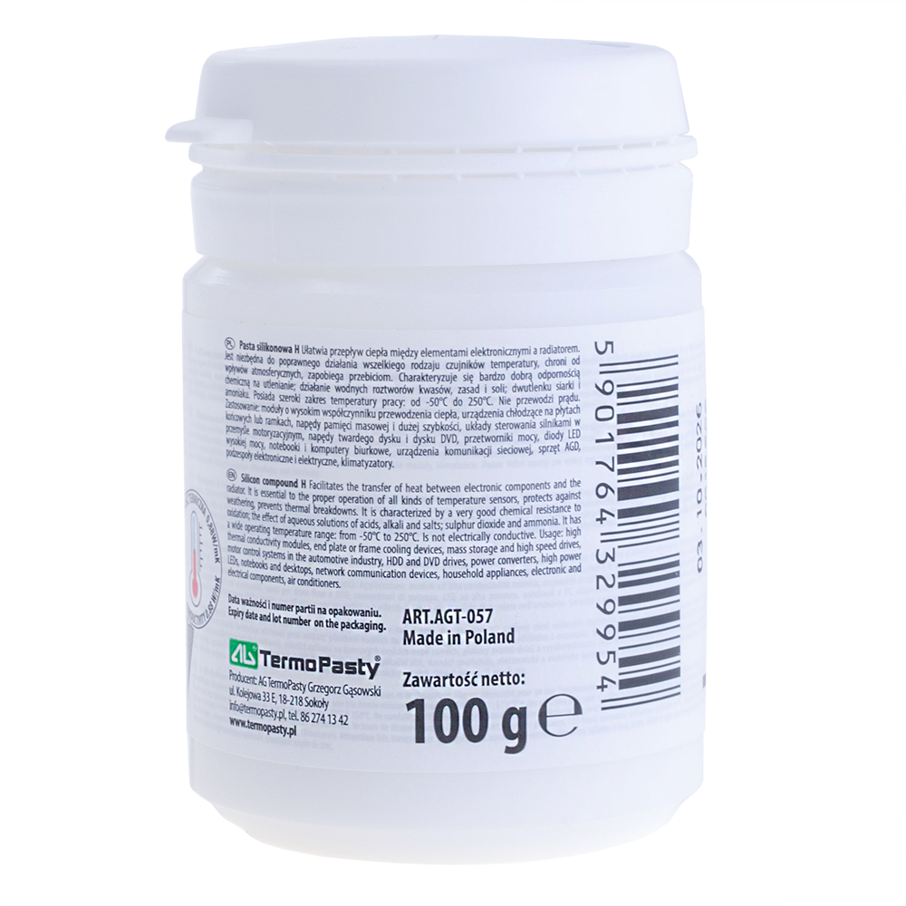 PASTA-SILH-100 (Heat conductive silicone paste H (plastic can) 100g)