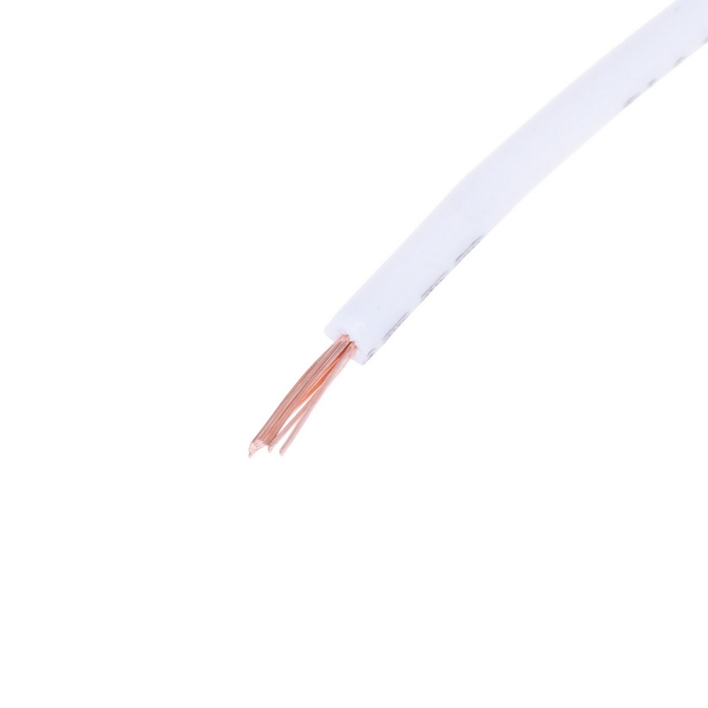 Провід багатожильний 0,14mm² (8xD0,15мм, мідь) білий, PVC (AVR0.14-8/0.15-CU-W)