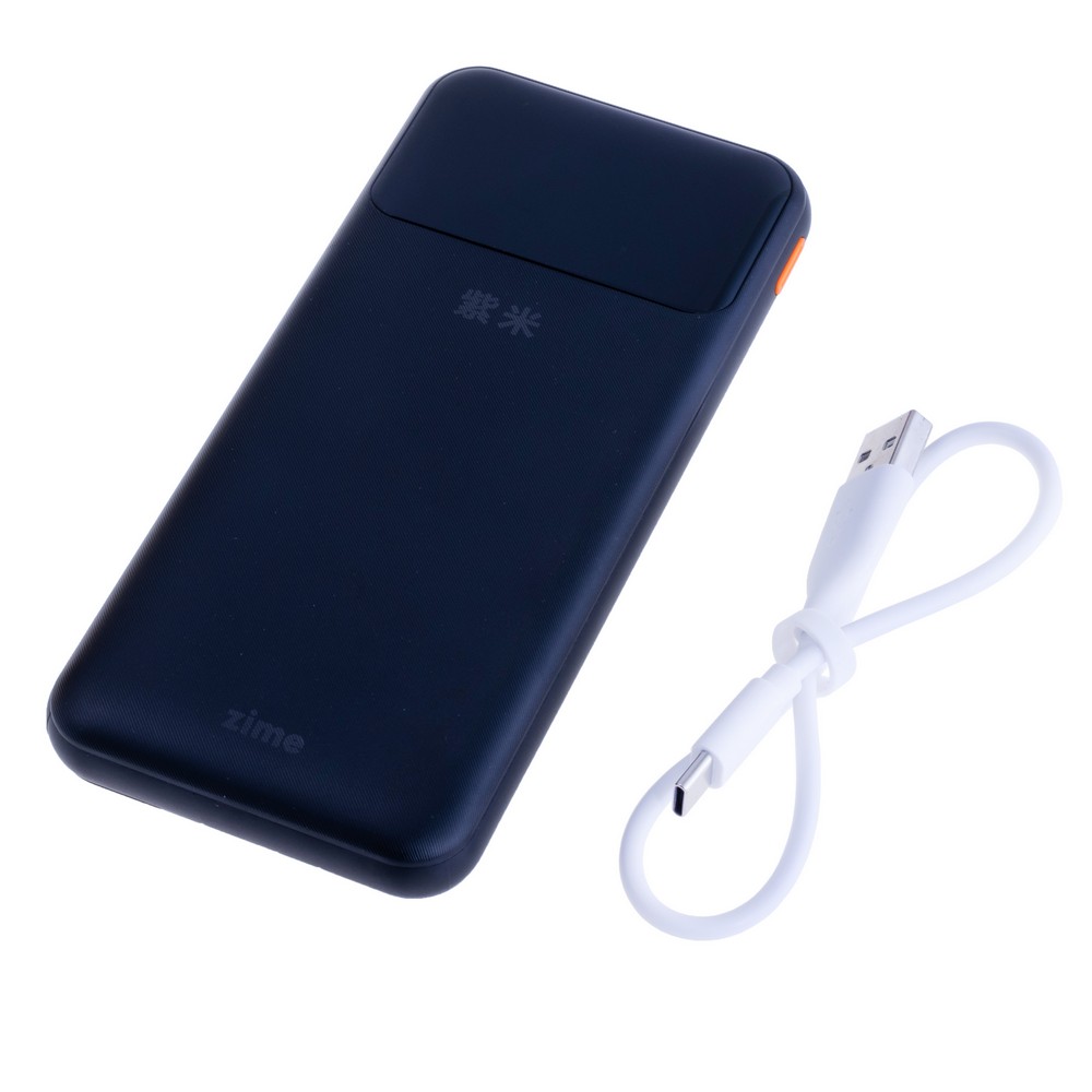 Power Bank 10000mAh 37Wh (5800mAh @ 5V/2A) 22.5W max Black (B225W2Cable-1W – zime)