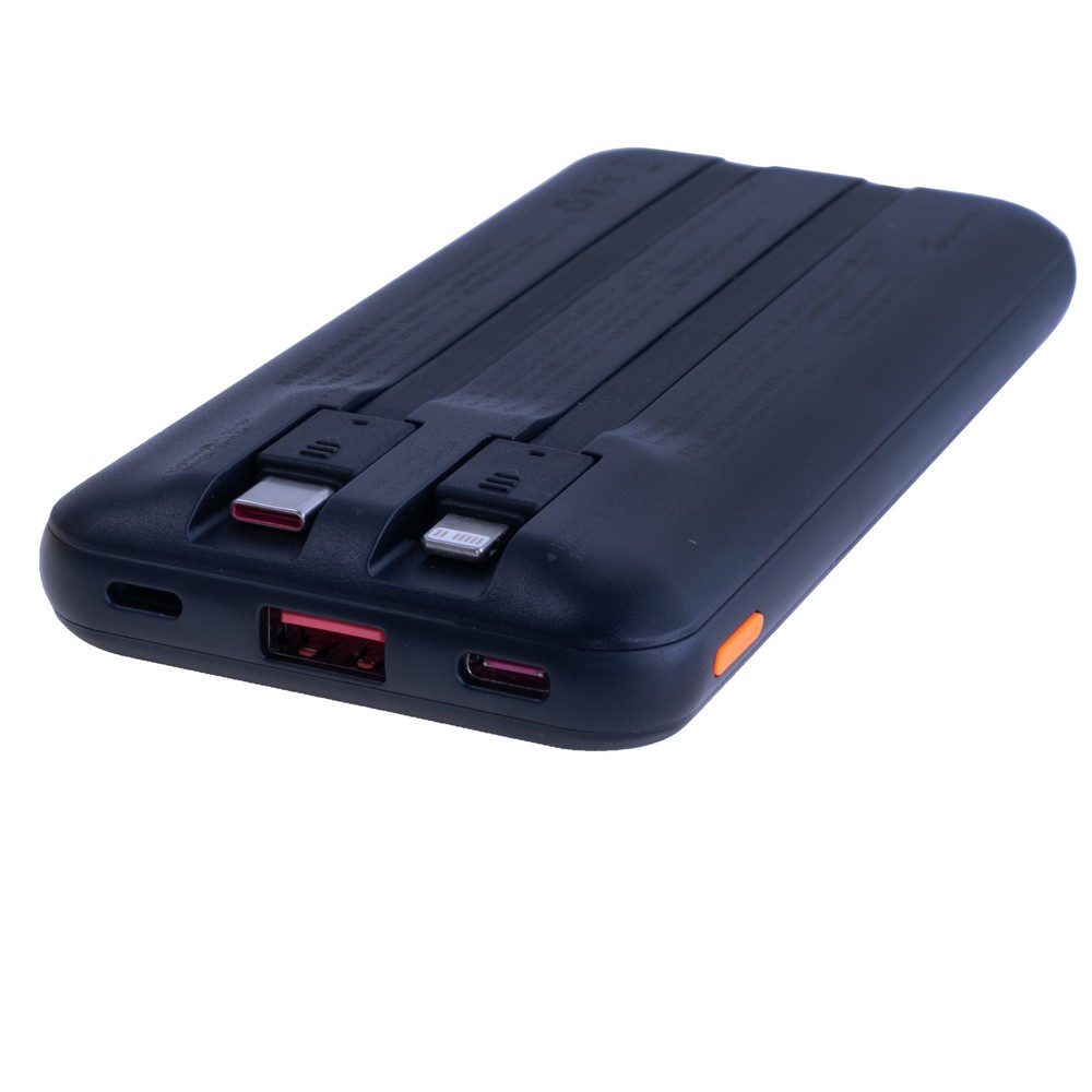 Power Bank 10000mAh 37Wh (5800mAh @ 5V/2A) 22.5W max Black (B225W2Cable-1W – zime)
