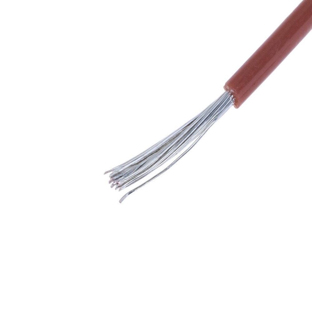 Провід багатожильний луджений AF-200 (0.35mm2, мідь PTFE) коричневий