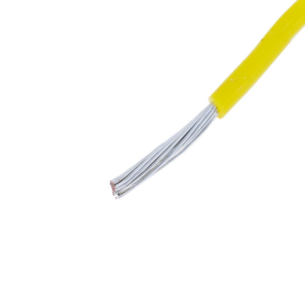 Провід багатожильний луджений AF-200 (0.35mm2, мідь PTFE) жовтий Провід багатожильний луджений AF-200 (0.35mm2, мідь PTFE) жовтий