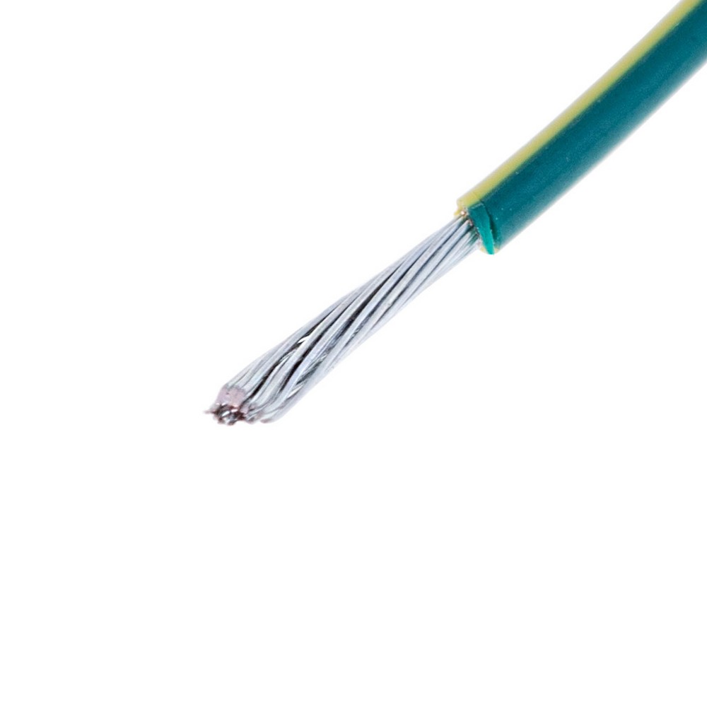 Провід багатожильний луджений AF-200 (0.35mm2, мідь PTFE) жовто-зелений Провід багатожильний луджений AF-200 (0.35mm2, мідь PTFE) жовто-зелений