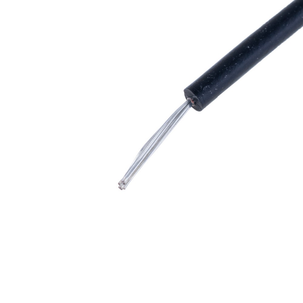 Провід багатожильний луджений UL1007 (24AWG, 0.2mm2, 11xD0.14mm, мідь, PVC), чорний Провід багатожильний луджений UL1007 (24AWG, 0.2mm2, 11xD0.14mm, мідь, PVC), чорний