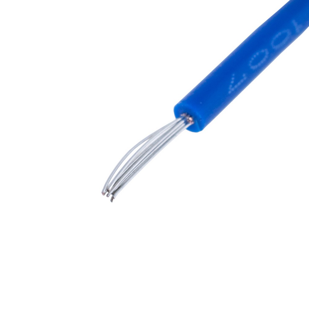 Провід багатожильний луджений UL1007 (24AWG, 0.2mm2, 11xD0.14mm, мідь, PVC), синій Провід багатожильний луджений UL1007 (24AWG, 0.2mm2, 11xD0.14mm, мідь, PVC), синій