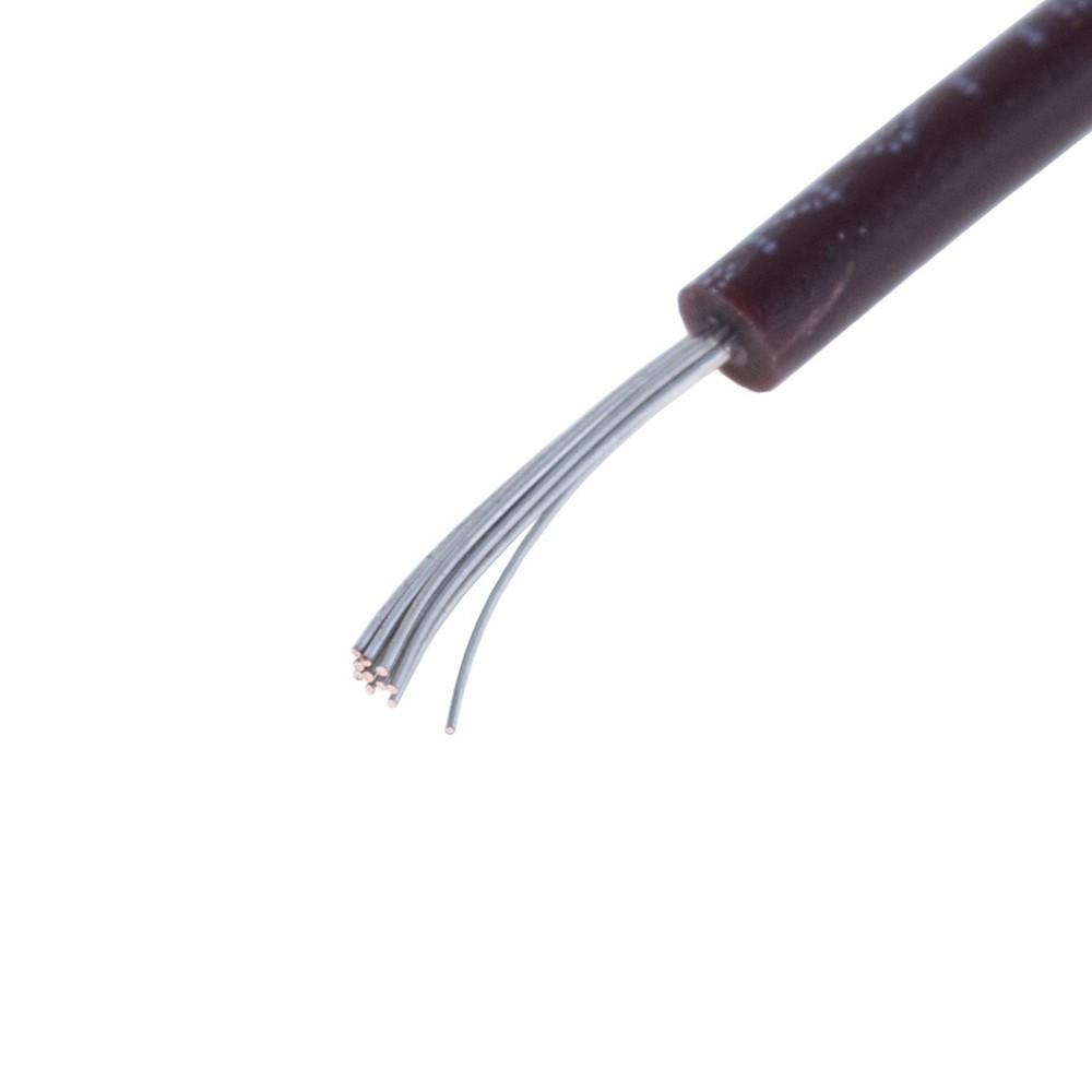 Провід багатожильний луджений UL1007 (24AWG, 0.2mm2, 11xD0.14mm, мідь, PVC), коричневий