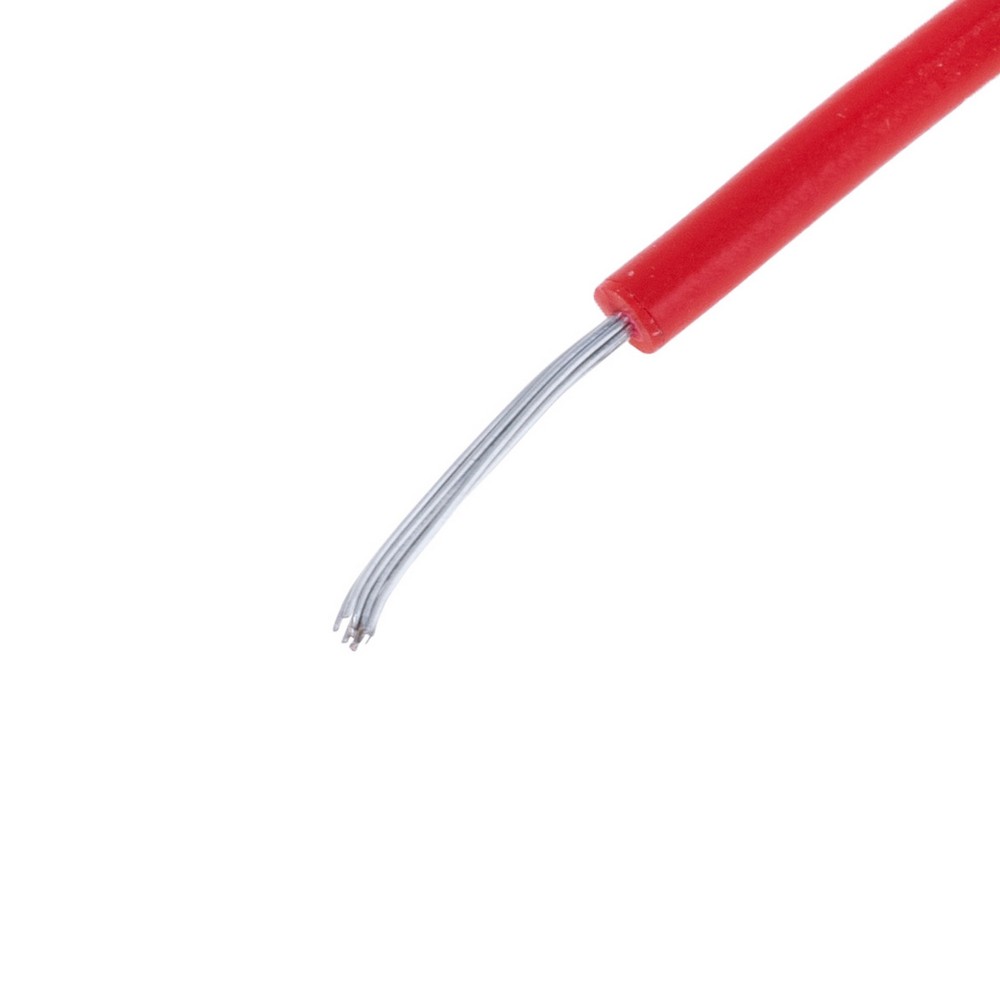 Провід багатожильний луджений UL1007 (24AWG, 0.2mm2, 11xD0.14mm, мідь, PVC), червоний Провід багатожильний луджений UL1007 (24AWG, 0.2mm2, 11xD0.14mm, мідь, PVC), червоний