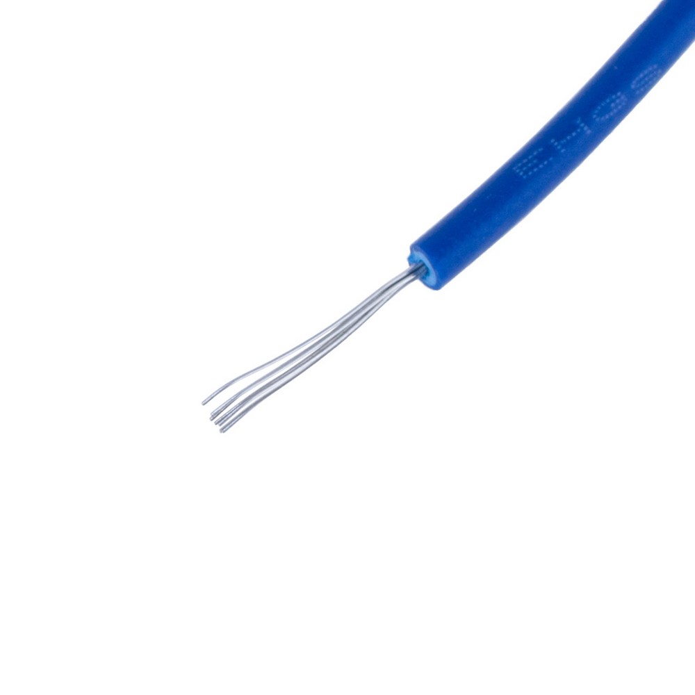 Провід багатожильний луджений UL1007 (28AWG, 0.1mm2, 7xD0.12mm, мідь, PVC), синій Провід багатожильний луджений UL1007 (28AWG, 0.1mm2, 7xD0.12mm, мідь, PVC), синій