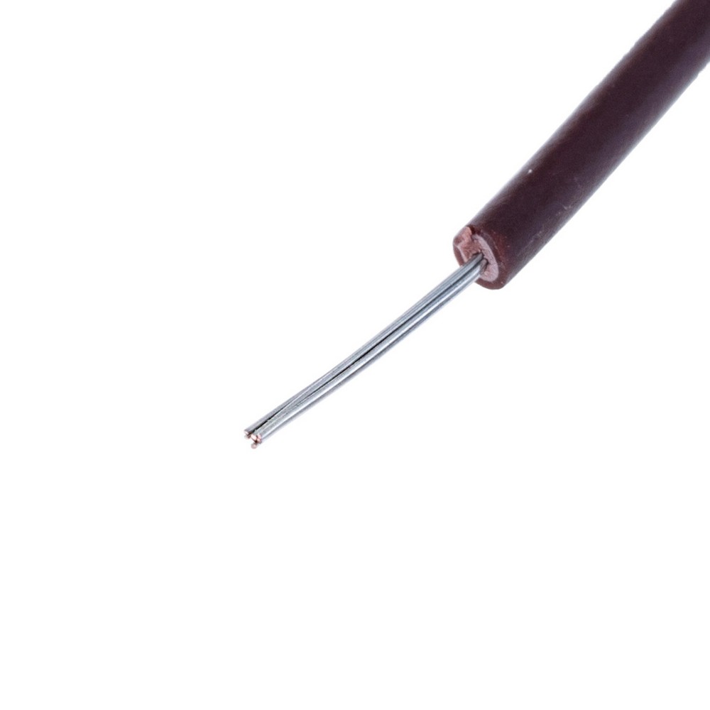 Провід багатожильний луджений UL1007 (28AWG, 0.1mm2, 7xD0.12mm, мідь, PVC), коричневий