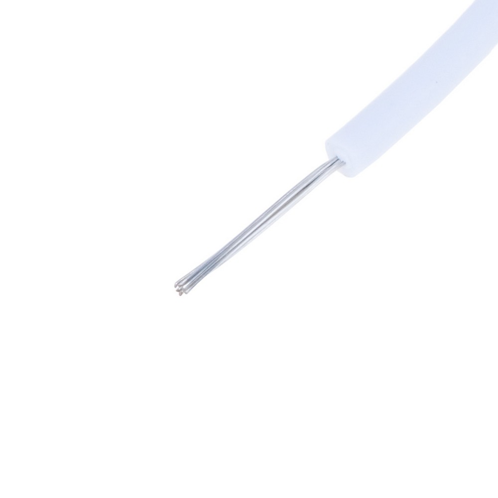 Провід багатожильний луджений UL1007 (28AWG, 0.1mm2, 7xD0.12mm, мідь, PVC), білий Провід багатожильний луджений UL1007 (28AWG, 0.1mm2, 7xD0.12mm, мідь, PVC), білий