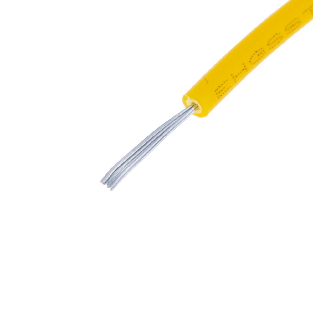 Провід багатожильний луджений UL1007 (28AWG, 0.1mm2, 7xD0.12mm, мідь, PVC), жовтий Провід багатожильний луджений UL1007 (28AWG, 0.1mm2, 7xD0.12mm, мідь, PVC), жовтий