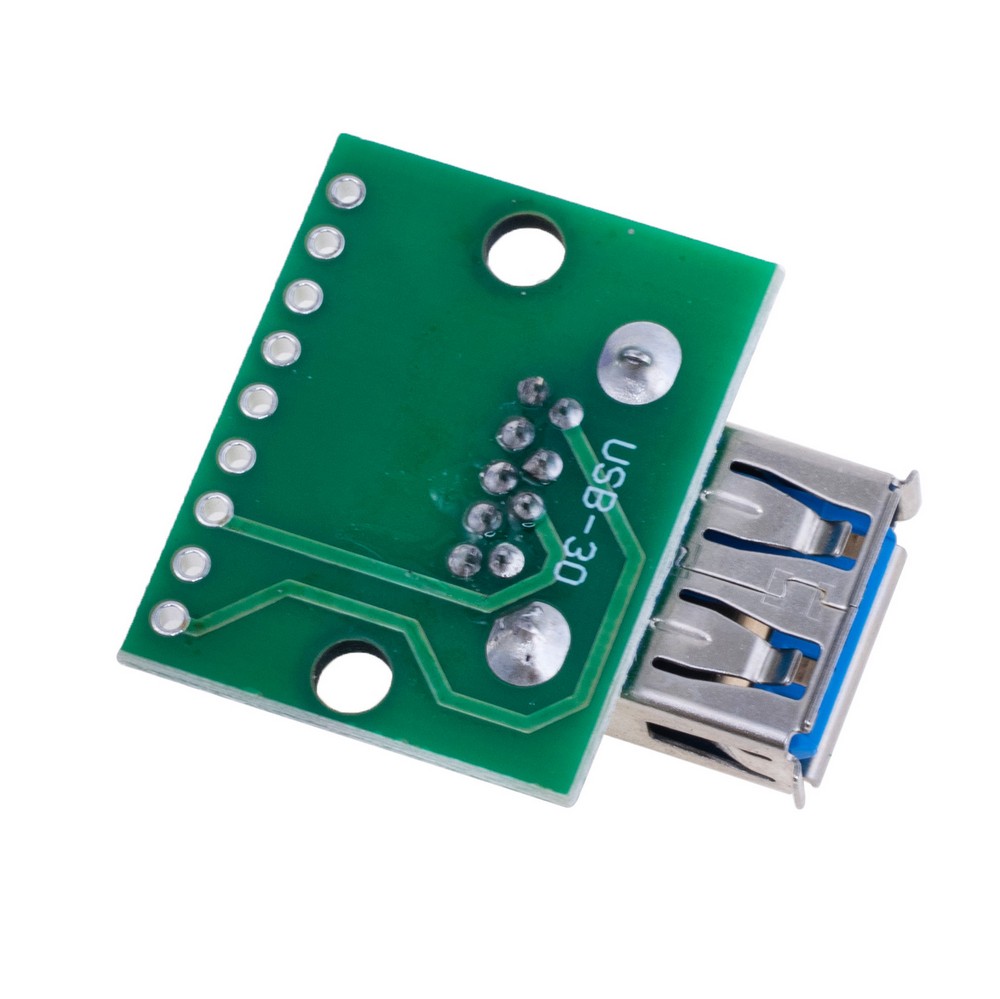 Перехідник-модуль USB-A 3.0 Female на платі, 9 pin