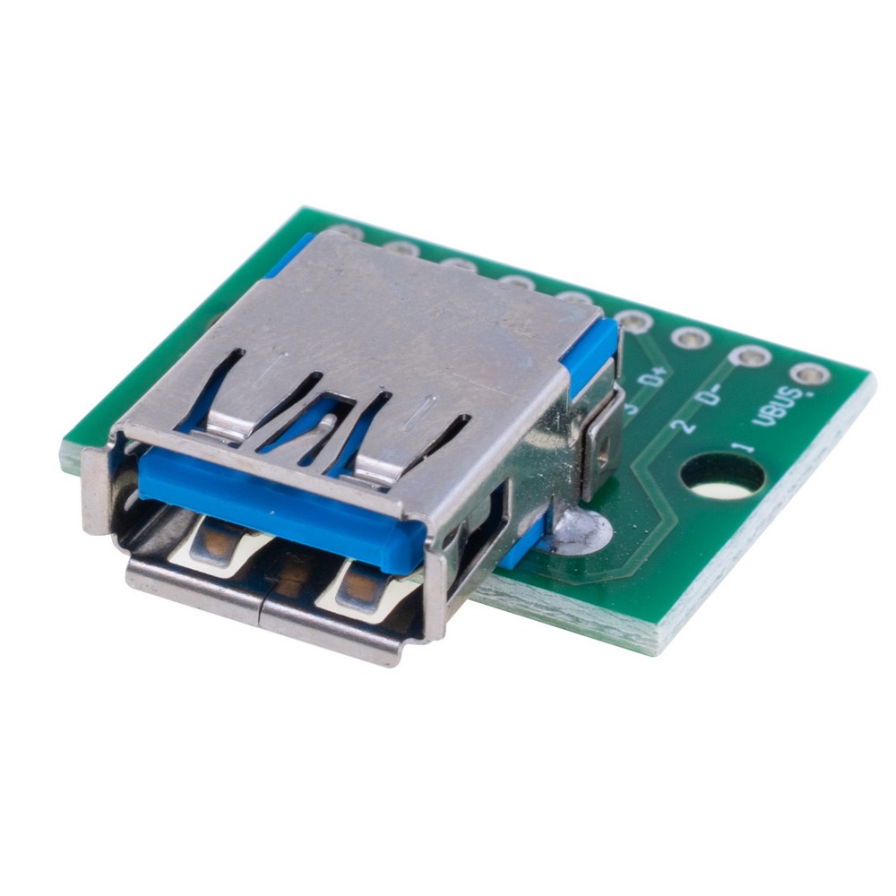 Перехідник-модуль USB-A 3.0 Female на платі, 9 pin