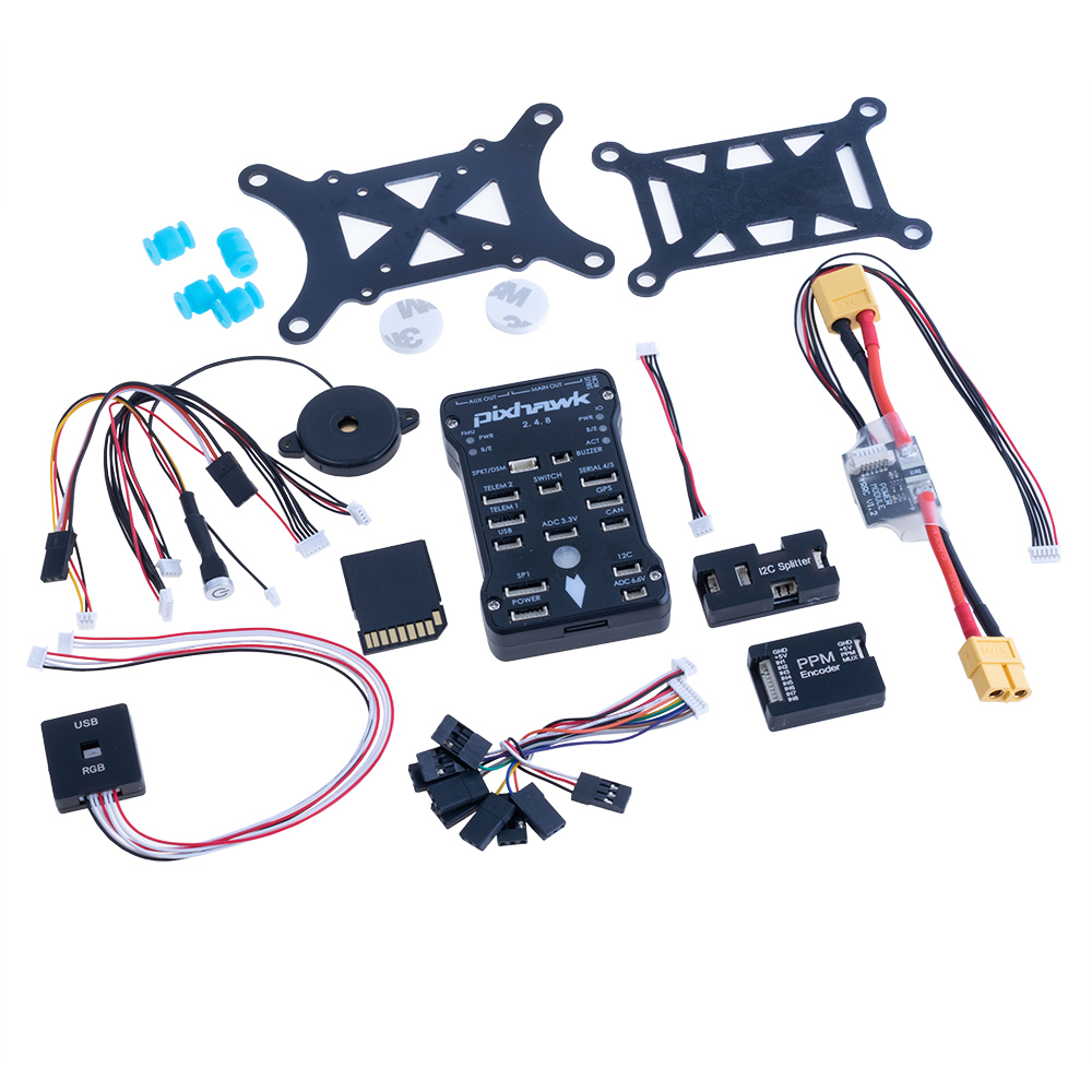 Контролер польоту Pixhawk 2.4.8 Набір 2.4.8 Main board + Buzzer + Safety Switch + Power Moduel + PPM + I2C + Shock Absorber Board +SD Card adapter+RGB module FC-110