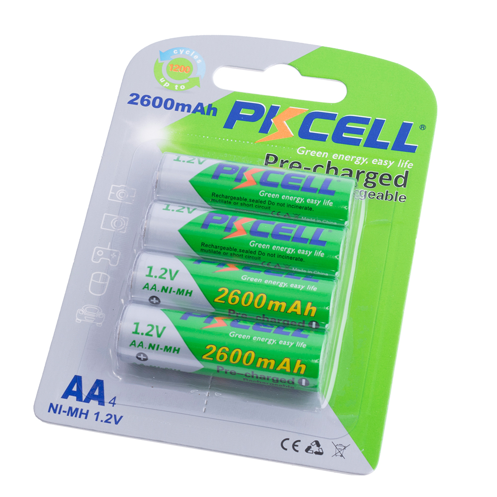 NiMH 2600mAh, 1,2V, AA 4шт. PKCELL, нікель-метал-гідридний акумулятор