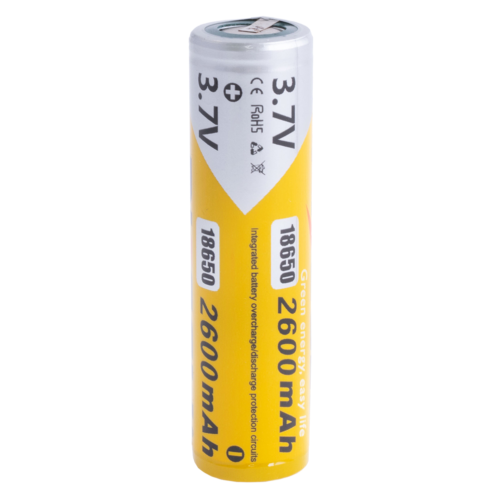 Li-Ion 2600mAh, 3,7V, 18650 із захистом PKCELL літій-іонний акумулятор ICR18650 without blister