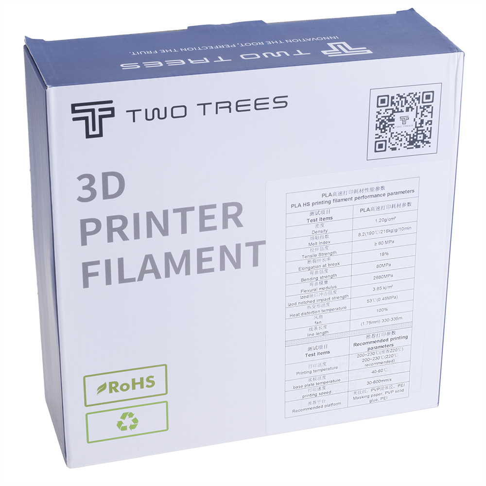 PLA пластик для 3D друку 1,75 мм червоний 1кг, twotrees