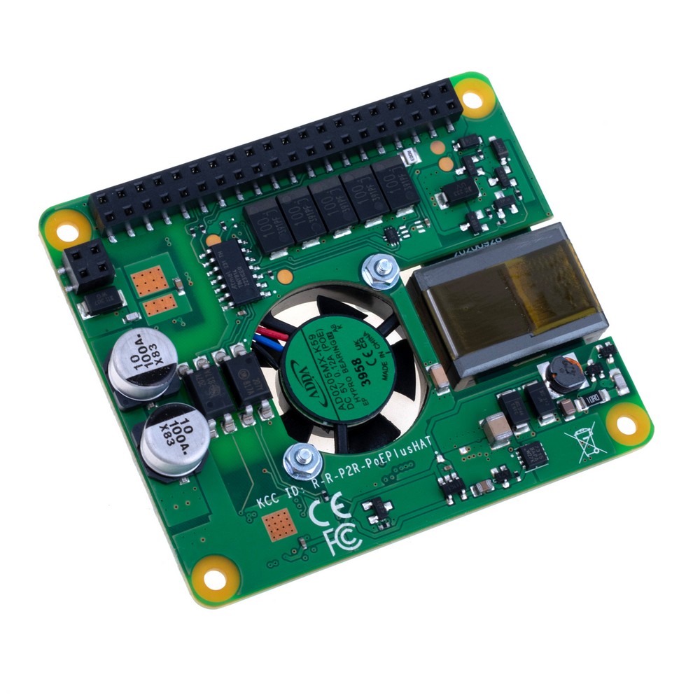 Модуль PoE живлення Raspberry Pi PoE+ HAT для Pi 4 B та Pi 3B+, SC1022 Модуль PoE живлення Raspberry Pi PoE+ HAT для Pi 4 B та Pi 3B+, SC1022