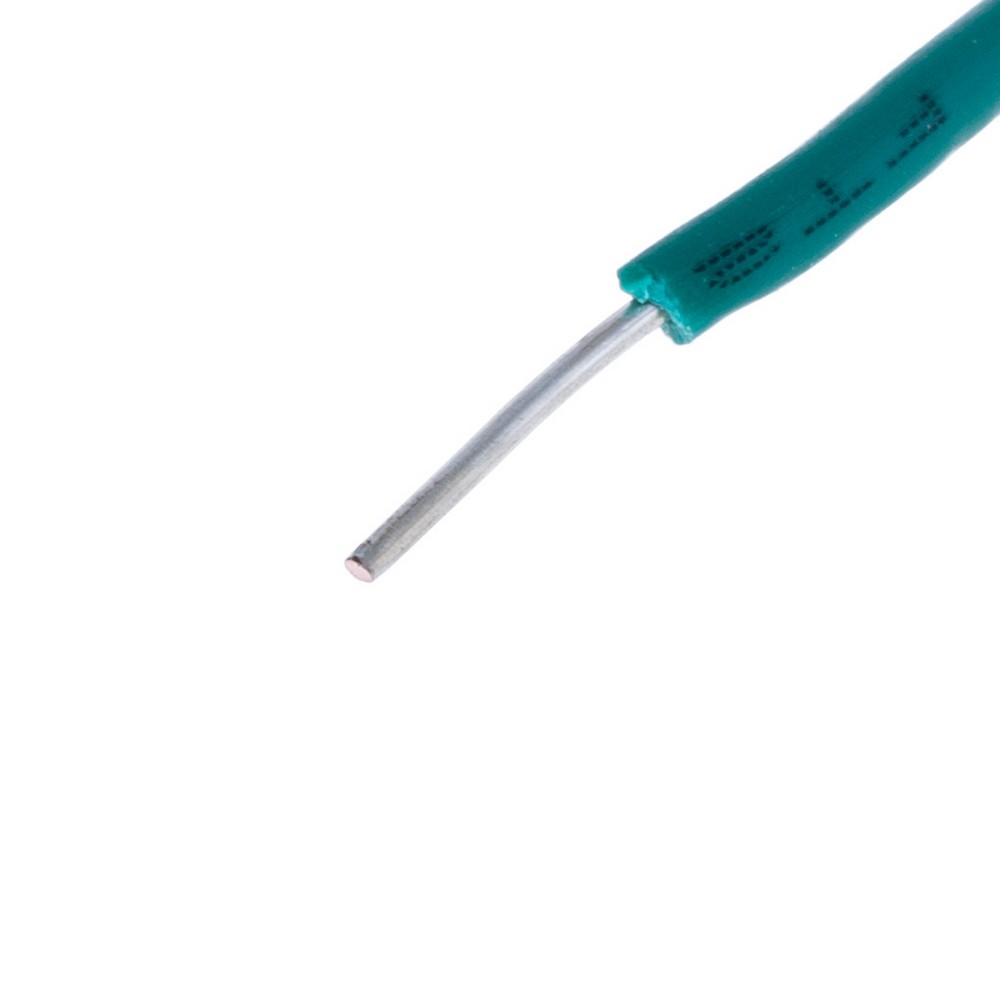 Провід одножильний луджений UL1007 (24AWG, 1xD0.2mm2, мідь, PVC), зелений Провід одножильний луджений UL1007 (24AWG, 1xD0.2mm2, мідь, PVC), зелений