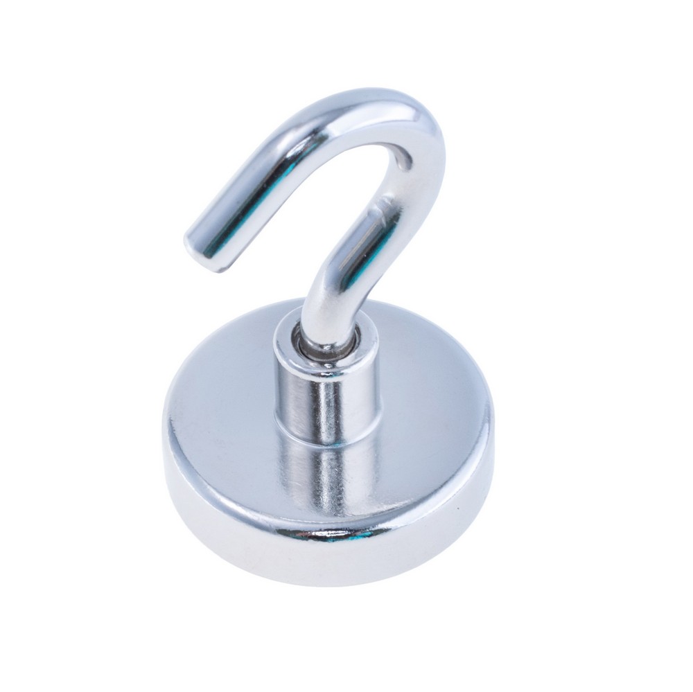 Магніт Pot Magnet with hook, N38, Ni coating, Magnetized, NE32
