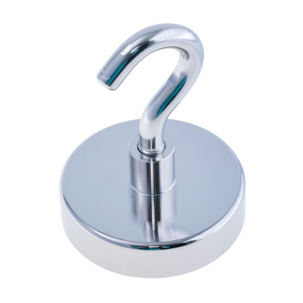 Магніт Pot Magnet with hook, N38, Ni coating, Magnetized, NE70 Магніт Pot Magnet with hook, N38, Ni coating, Magnetized, NE70