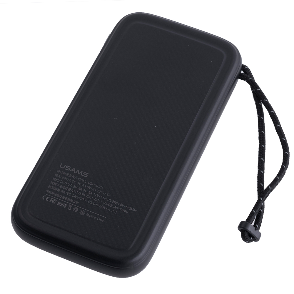 Power Bank 10000mAh 37Wh (Rated Capacity: 6000mAh) US-CD151 PB56 PD3.0 +QC3.0 чорний (USAMS)