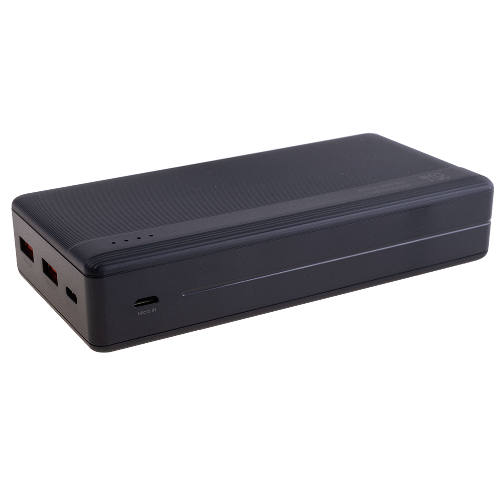 Power Bank 20000mAh (Rated Capacity: 12000mAh) US-CD204 PB71 PD20W+QC3.0 чорний (USAMS)