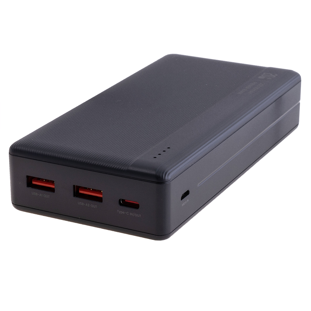 Power Bank 20000mAh (Rated Capacity: 12000mAh) US-CD204 PB71 PD20W+QC3.0 чорний (USAMS)