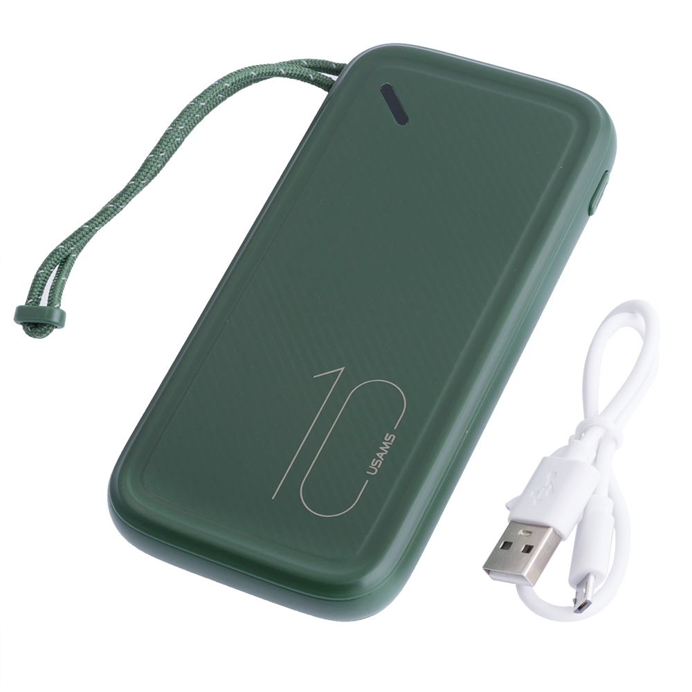 Power Bank 10000mAh 37Wh (Rated Capacity: 6000mAh) US-CD150 PB56 темно-зелений (USAMS)