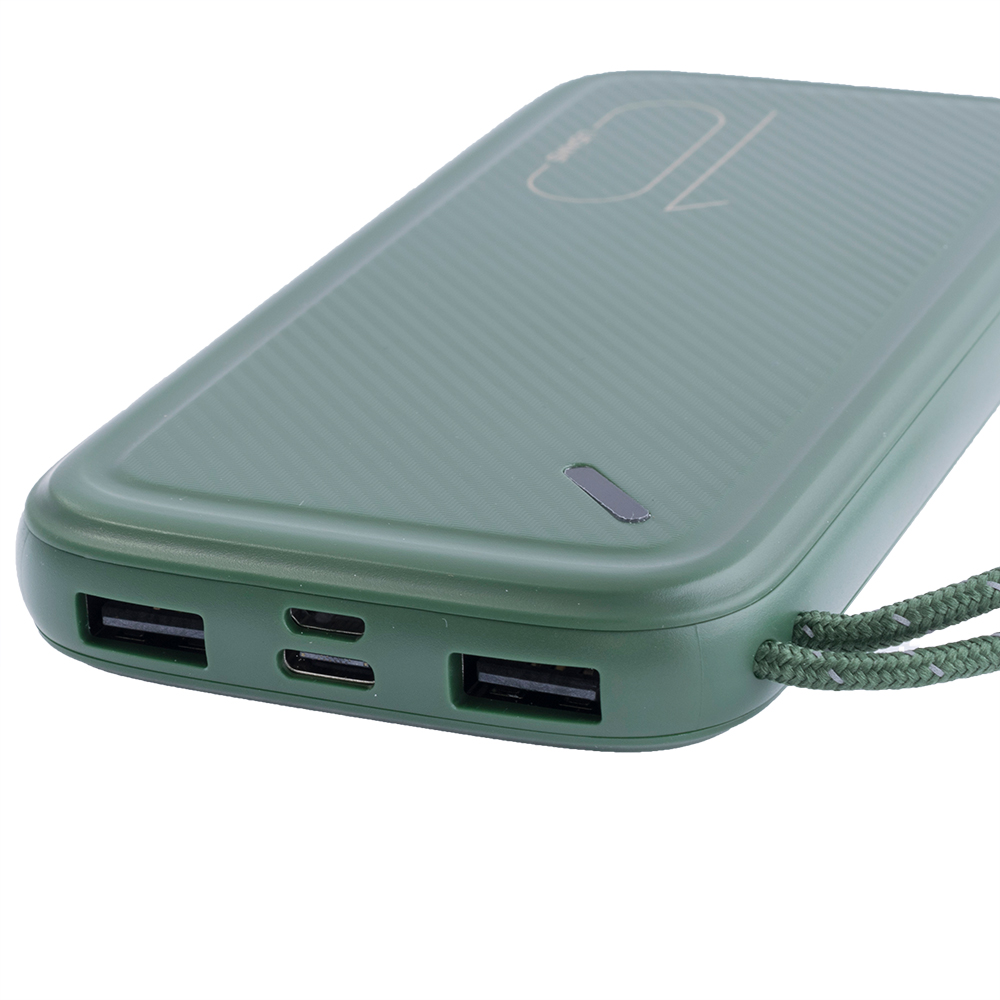 Power Bank 10000mAh 37Wh (Rated Capacity: 6000mAh) US-CD150 PB56 темно-зелений (USAMS)