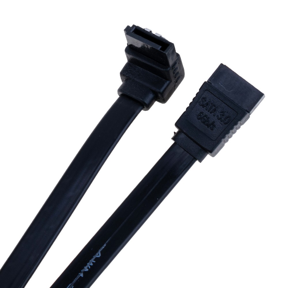 Провід SATA3.0 кутова одна сторона, чорний YiChen