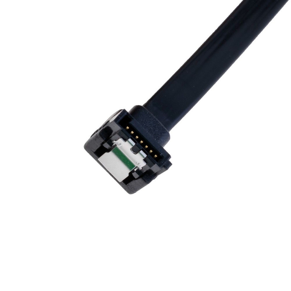 Провід SATA3.0 кутова одна сторона, чорний YiChen