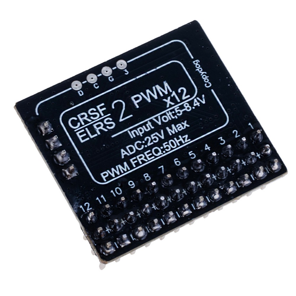 Перетворювач CRSF/ELR у PWM, 12 каналів