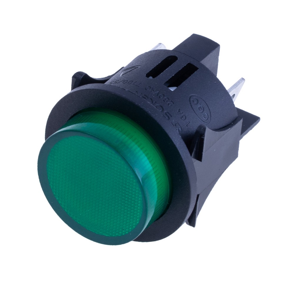 Кнопка PS18-16N-2 green 220V