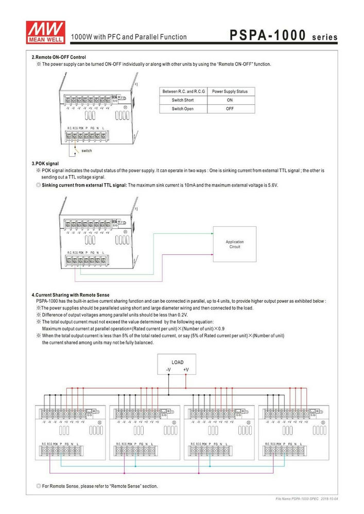 Блок живлення що вбудовується 1000W 24V PSPA-1000-24