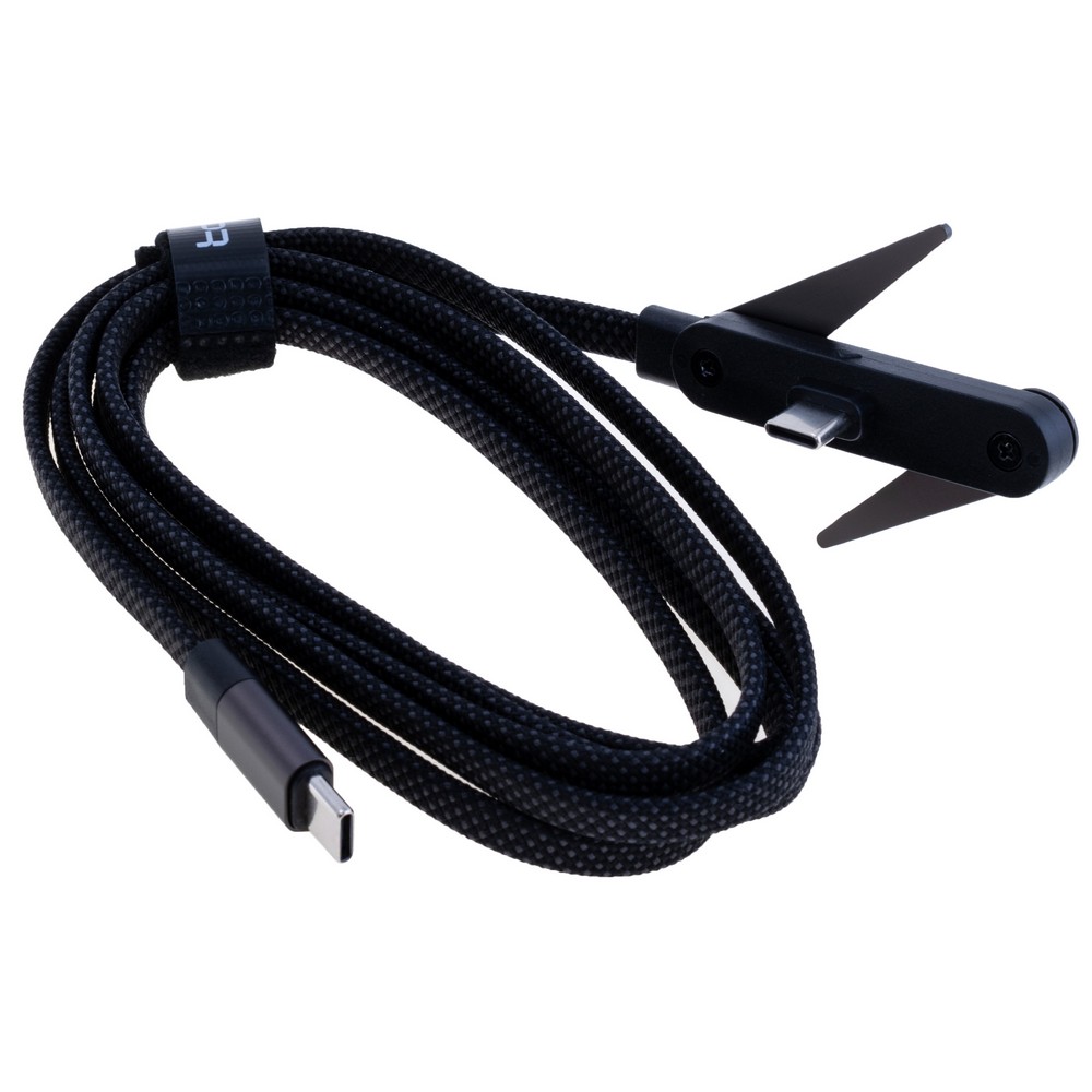 Провід з підставкою USB type-C / USB type-C 100W, чорний, 1,5 метра, 40100147
