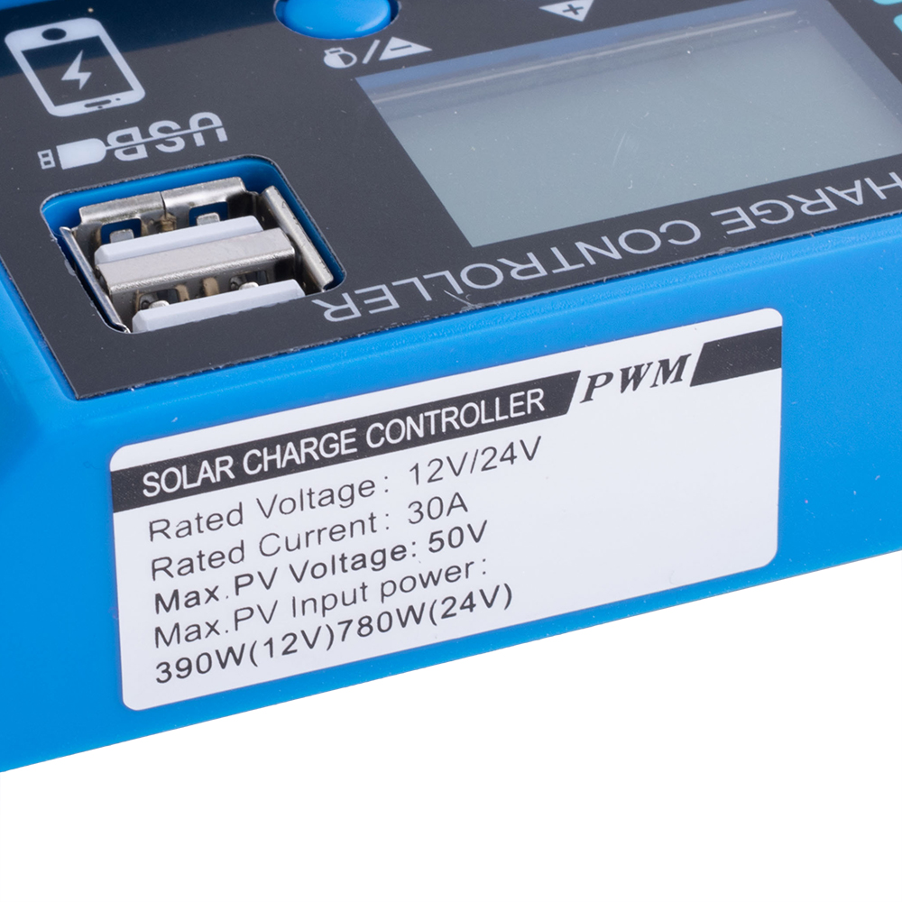 Контролер заряду сонячних панелей PWM 30А 12В/24В (JS-B0-30A)