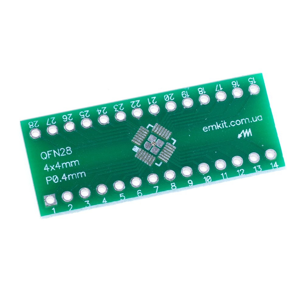 Плата перехідник QFN28_0.5/0.4mm Плата перехідник QFN28_0.5/0.4mm