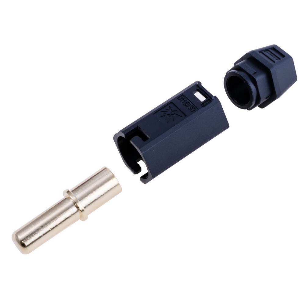 Потужний роз'єм QS10H-M-чорний, монтаж: під обтиск, QS Electronic Потужний роз'єм QS10H-M-чорний, монтаж: під обтиск, QS Electronic