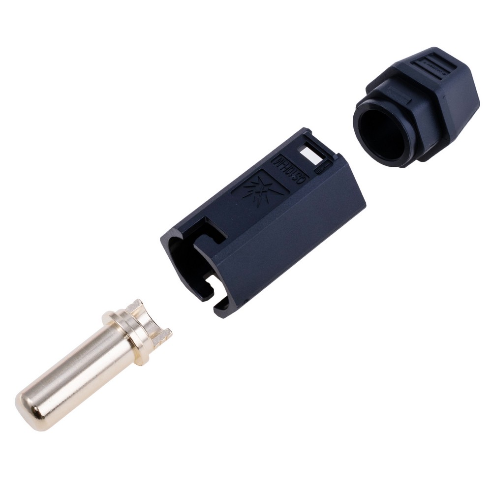 Потужний роз'єм QS10H-M-чорний, монтаж: під пайку, QS Electronic Потужний роз'єм QS10H-M-чорний, монтаж: під пайку, QS Electronic