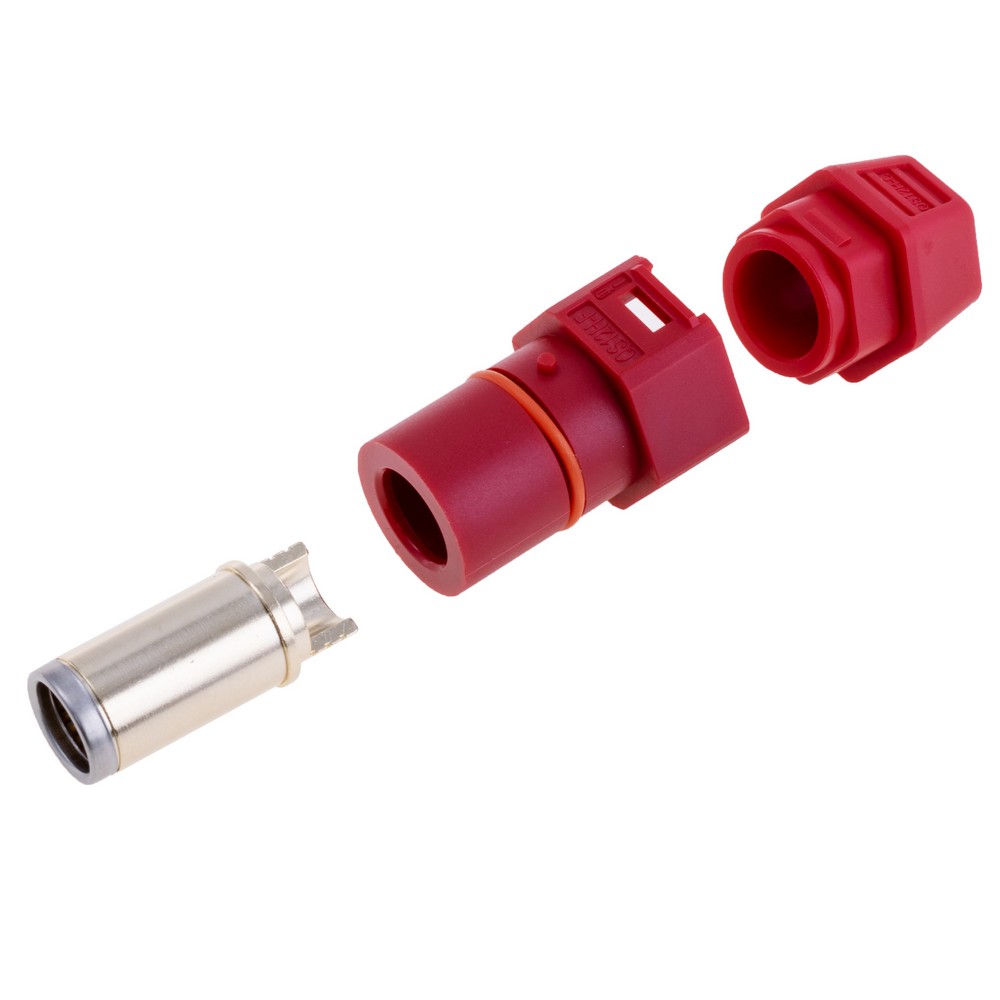 Потужний роз'єм QS12H-F-червоний, монтаж: під пайку, QS Electronic Потужний роз'єм QS12H-F-червоний, монтаж: під пайку, QS Electronic