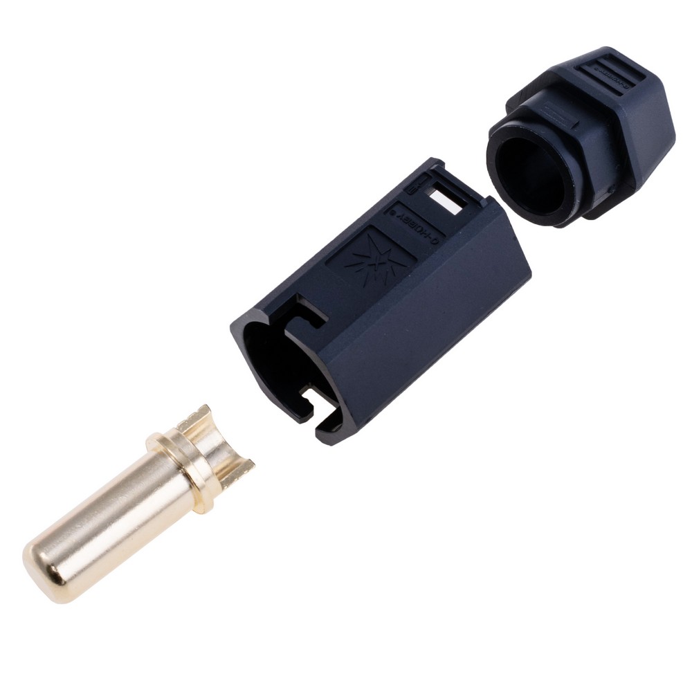 Потужний роз'єм QS12H-M-чорний, монтаж: під пайку, QS Electronic Потужний роз'єм QS12H-M-чорний, монтаж: під пайку, QS Electronic