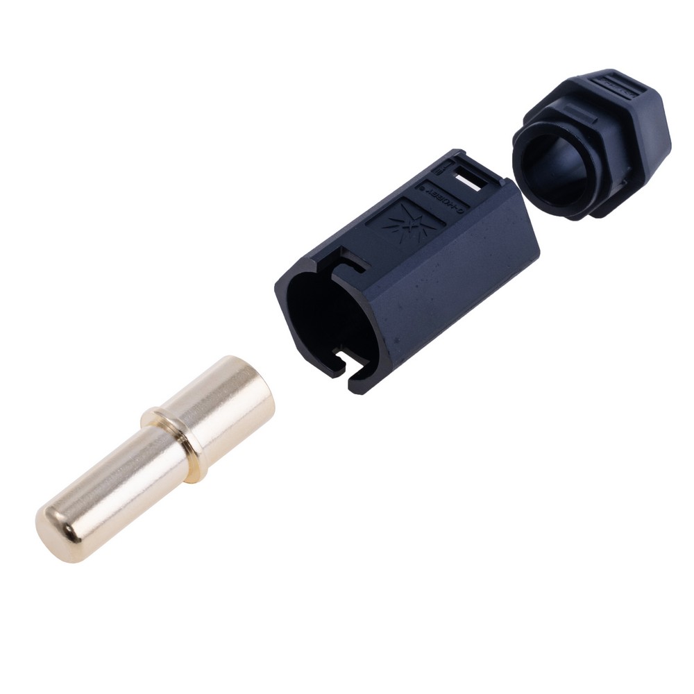 Потужний роз'єм QS12H-M-чорний, монтаж: під обтиск, QS Electronic Потужний роз'єм QS12H-M-чорний, монтаж: під обтиск, QS Electronic