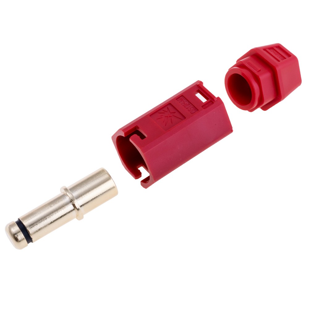 Потужний роз'єм QS12H-M-червоний, монтаж: під обтиск, QS Electronic Потужний роз'єм QS12H-M-червоний, монтаж: під обтиск, QS Electronic