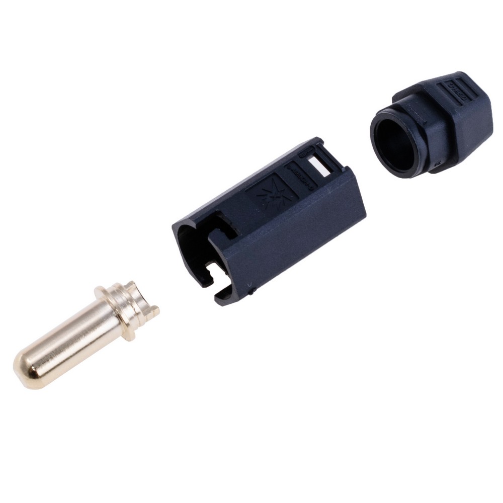 Потужний роз'єм QS6H-M-чорний, монтаж: під пайку, QS Electronic Потужний роз'єм QS6H-M-чорний, монтаж: під пайку, QS Electronic