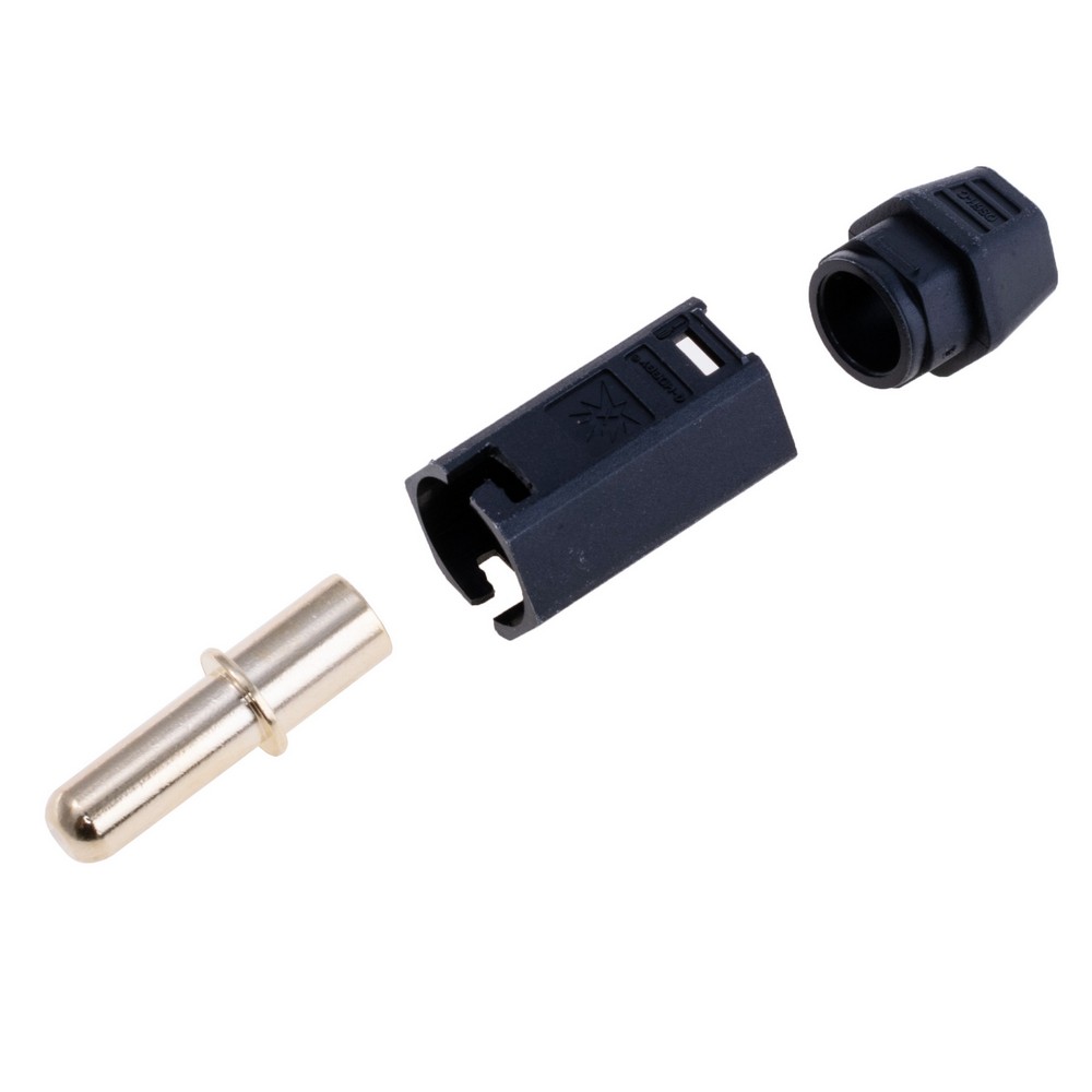 Потужний роз'єм QS6H-M-чорний, монтаж: під обтиск, QS Electronic Потужний роз'єм QS6H-M-чорний, монтаж: під обтиск, QS Electronic