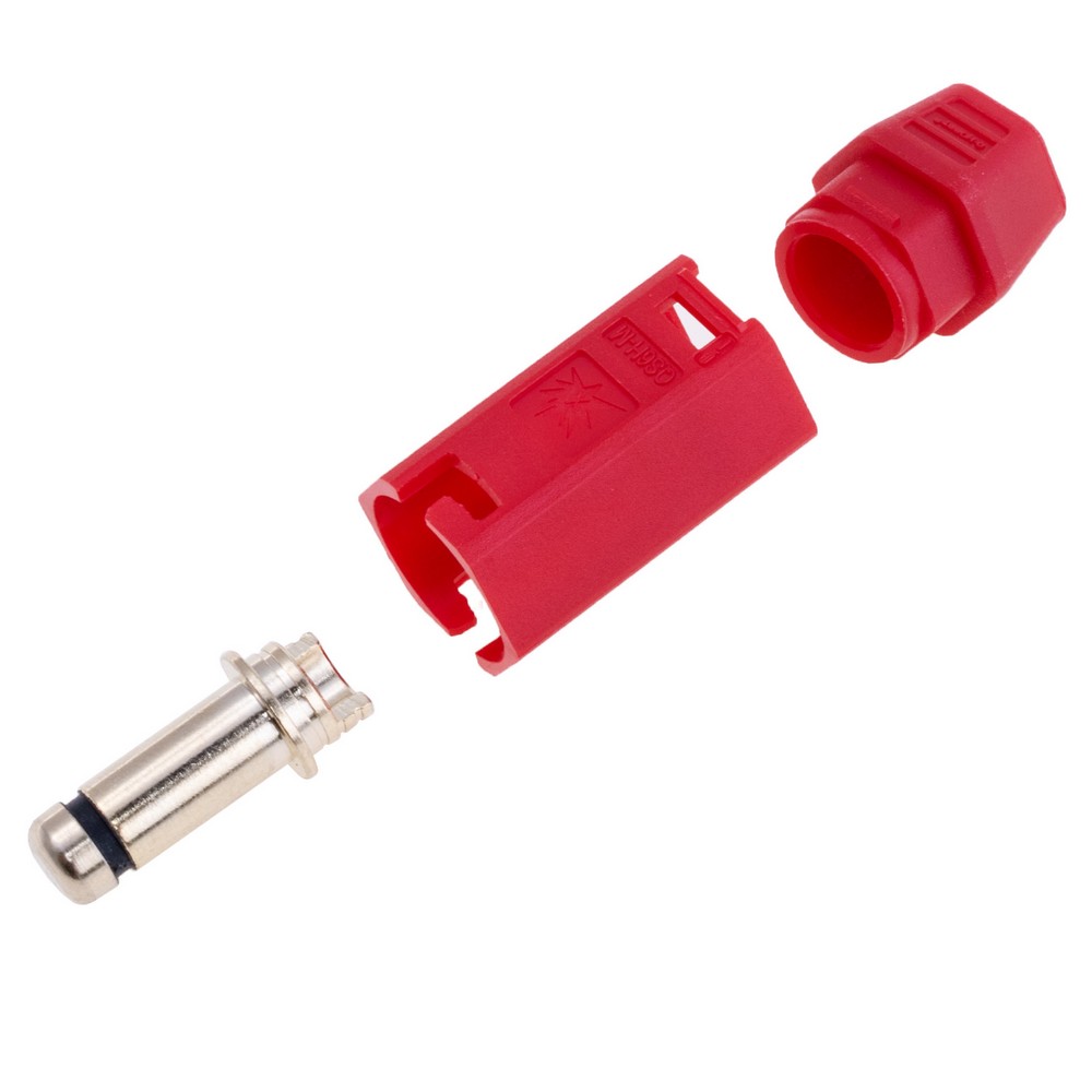 Потужний роз'єм QS6H-M-червоний, монтаж: під пайку, QS Electronic Потужний роз'єм QS6H-M-червоний, монтаж: під пайку, QS Electronic