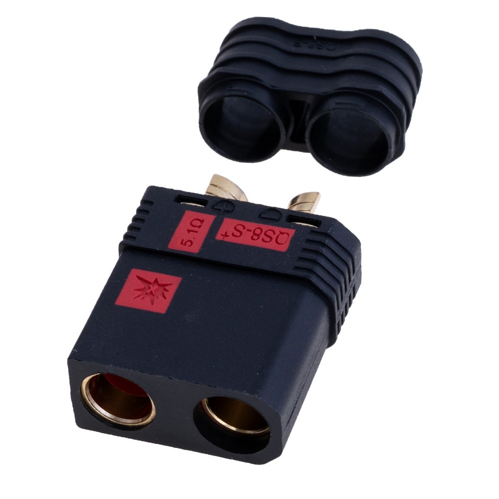 Потужний роз'єм QS8-S+F чорний, QS Electronic Потужний роз'єм QS8-S+F чорний, QS Electronic