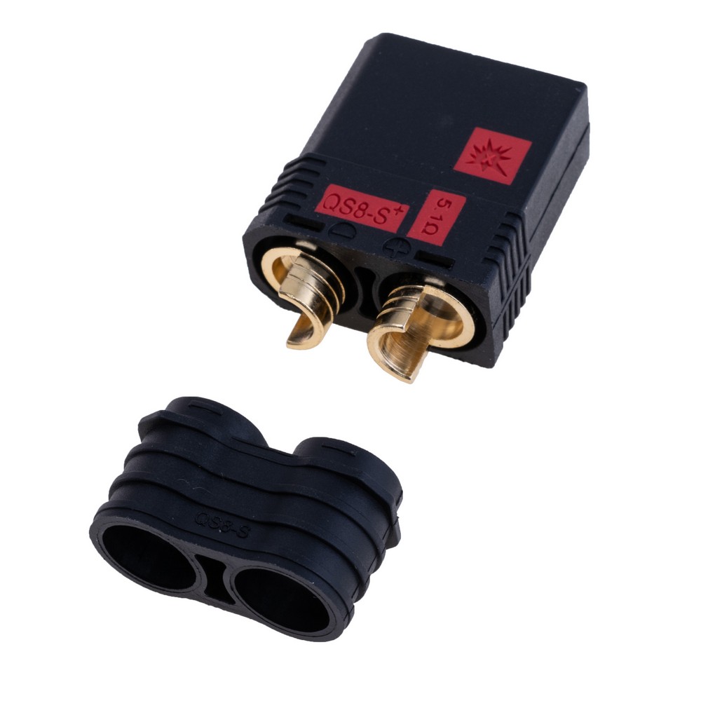 Потужний роз'єм QS8-S+F чорний, QS Electronic